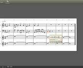 Screenshot Noteflight mit Musiknoten