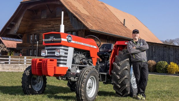 Der Massey Ferguson 165 ist der Traumtraktor von Andreas Iseli aus Jegenstorf BE. (Bild: «die grüne» / Pia Neuenschwander)