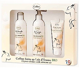 Набор Galeo Organic Donkey Milk Scincare Set (sh/gel/250ml + b/milk/250ml + h/cr/75ml)