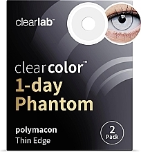 עדשות מגע צבעוניות ליום אחד "White Out", 2 יחידות Clearlab ClearColor 1-Day Phantom