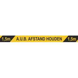 1,5 meter afstand houden (langwerpig) sticker