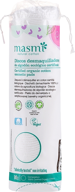 Organiczne płatki kosmetyczne - Masmi Natural Cotton