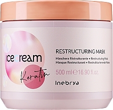 Restrukturyzująca maska z keratyną do włosów Inebrya Ice Cream Keratin Restructuring Mask