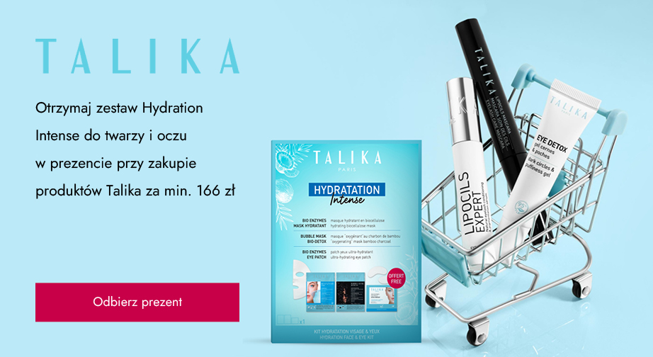 Przy zakupie produktów Talika za min. 166 zł otrzymaj zestaw do twarzy i oczu Hydration Intense w prezencie.