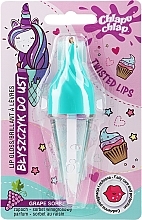 Chlapu Chlap Grape Sorbet Lip Gloss Błyszczyk do ust w kształcie rożka, sorbet winogronowy