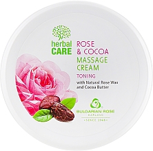 Tonizujący krem do masażu Bulgarian Rose Herbal Care Rose & Cococa Massage Cream