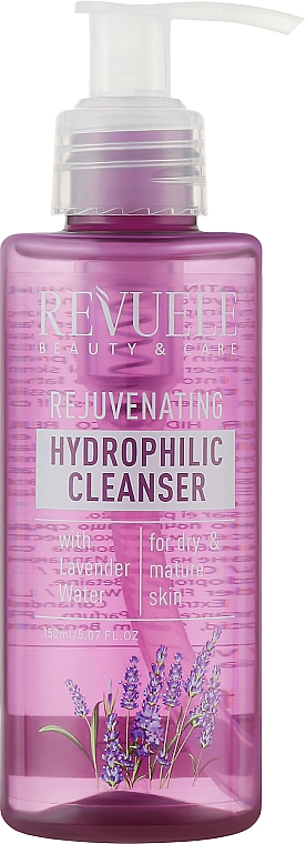 Odmładzający żel hydrofilowy do mycia twarzy z wodą lawendową - Revuele Rejuvenating Hydrophilic Cleanser With Lavender Water