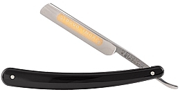 Brzytwa, czarna rączka, stal nierdzewna Dovo Straight Razor 3/8" Black Plastic Inox