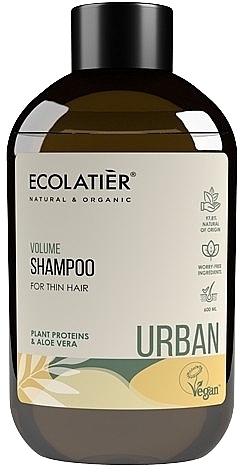 Szampon zwiększający objętość do cienkich włosów - Ecolatier Urban Volume & Strength Shampoo