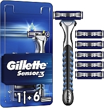 Golarka z 6 wymiennymi wkładami Gillette Sensor 3