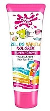 Żel do kąpieli dla dzieci Kolorek, super różowy, wata cukrowa Chlapu Chlap