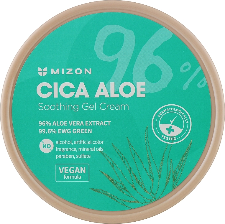 Kojący żel-krem do twarzy i ciała z aloesem - Mizon Cica Aloe 96% Soothing Gel Cream