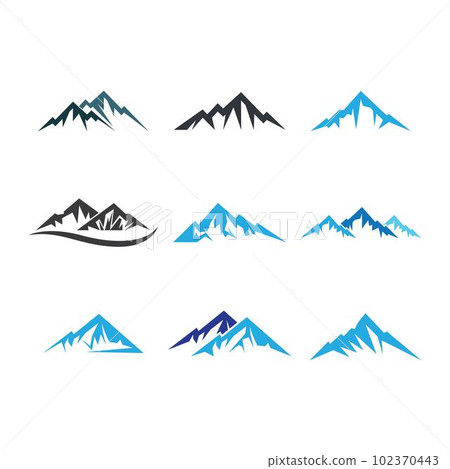 Mountain vector icon - Stock Illustration [102370443] - PIXTA