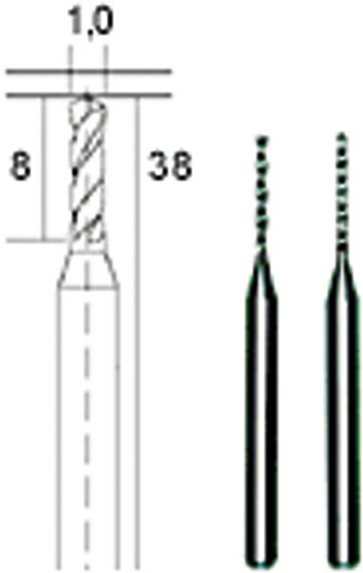 PROXXON HARTMETALL-MIKROBOHRER 1,0 MM, 2 STK.