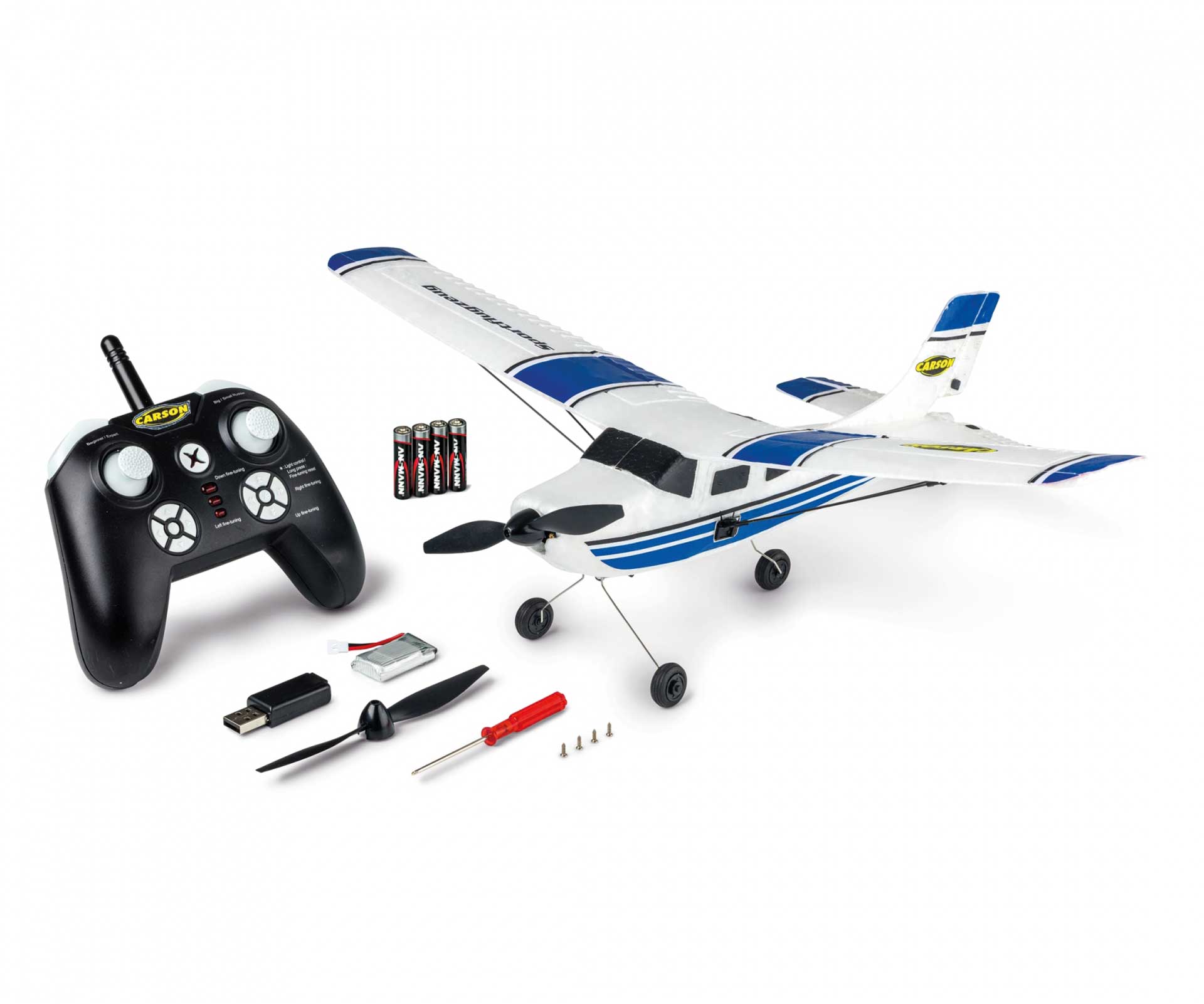 CARSON RC Sportflugzeug 2.4 G 100% RTR blau