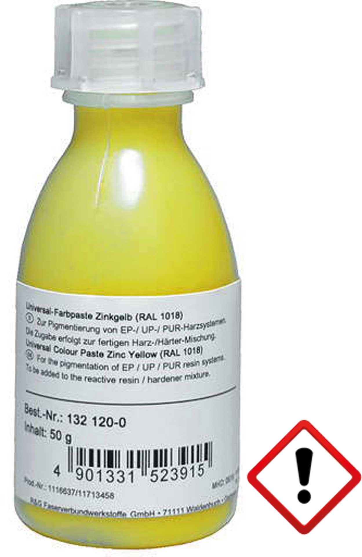 R&G Universal-Epoxid-Farbpaste zinkgelb (RAL 1018) Quetschflasche/ 50 g