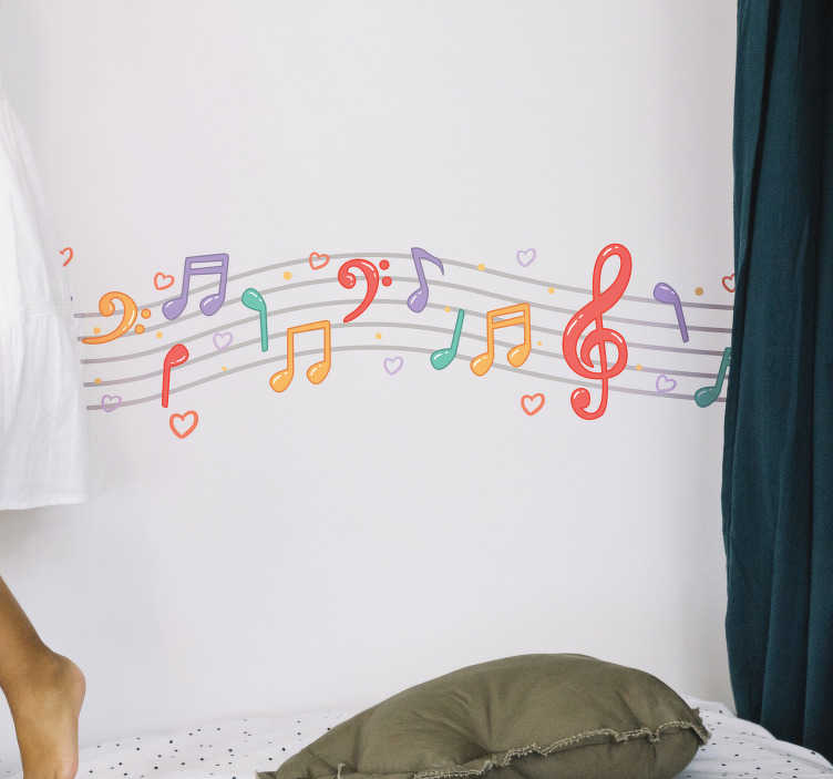 Musical Notes Wall Sticker - TenStickers