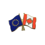 EU + Canada Crossed Flag Pin