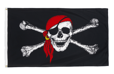 Pirate with bandana Premium Flag 3x5 ft CV