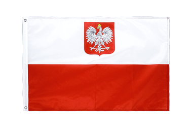 Poland with eagle Grommet Flag PRO 2x3 ft