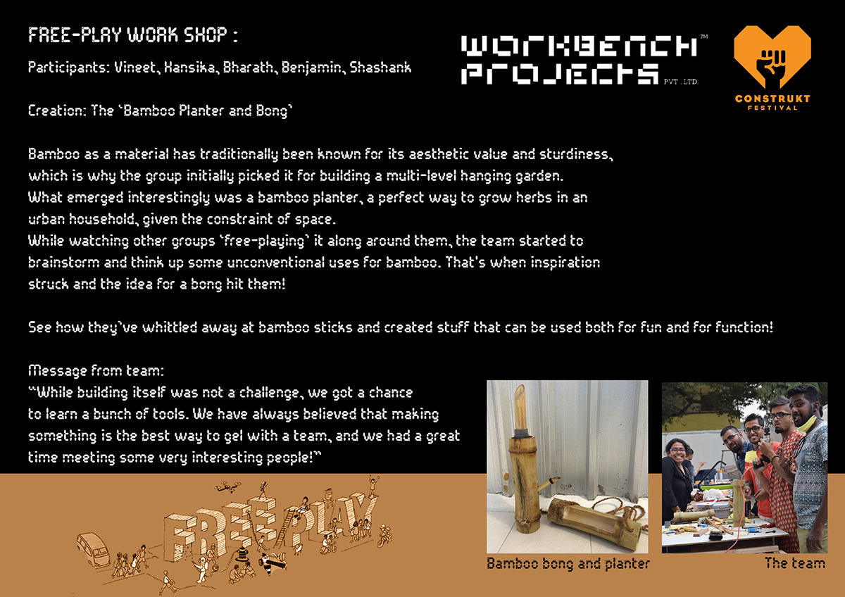 bamboo bong Construkt Fest'15 Workshop Workbench Projects