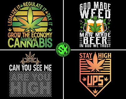 Marijuana, Cannabis & Weed tshirt design