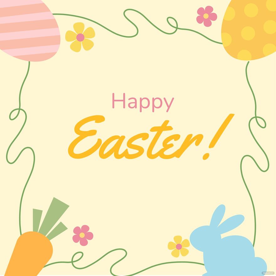 Easter Border Vector in Illustrator, PSD, EPS, SVG, PNG, JPG - Download | Template.net