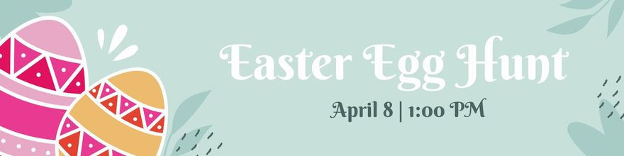 Easter Egg Hunt Linkedin Banner in EPS, Illustrator, JPG, PSD, PNG, SVG - Download | Template.net