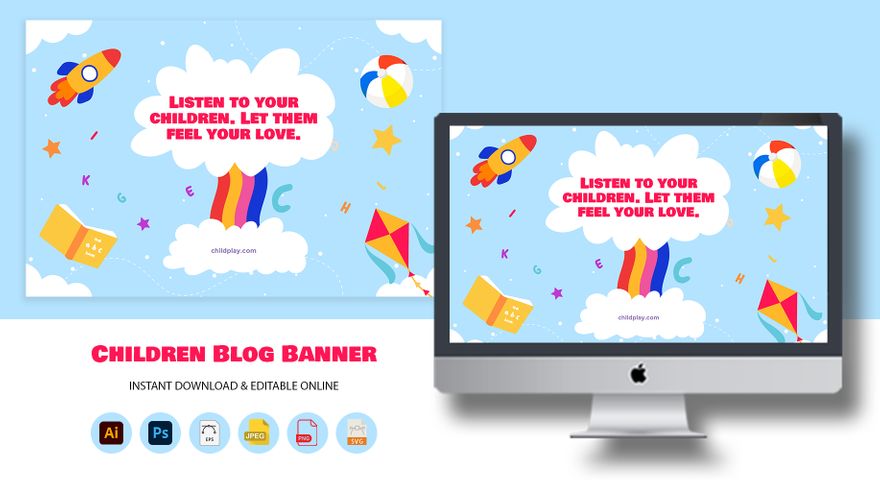 Children Blog Banner in Illustrator, PNG, SVG, JPG, EPS, PSD - Download | Template.net