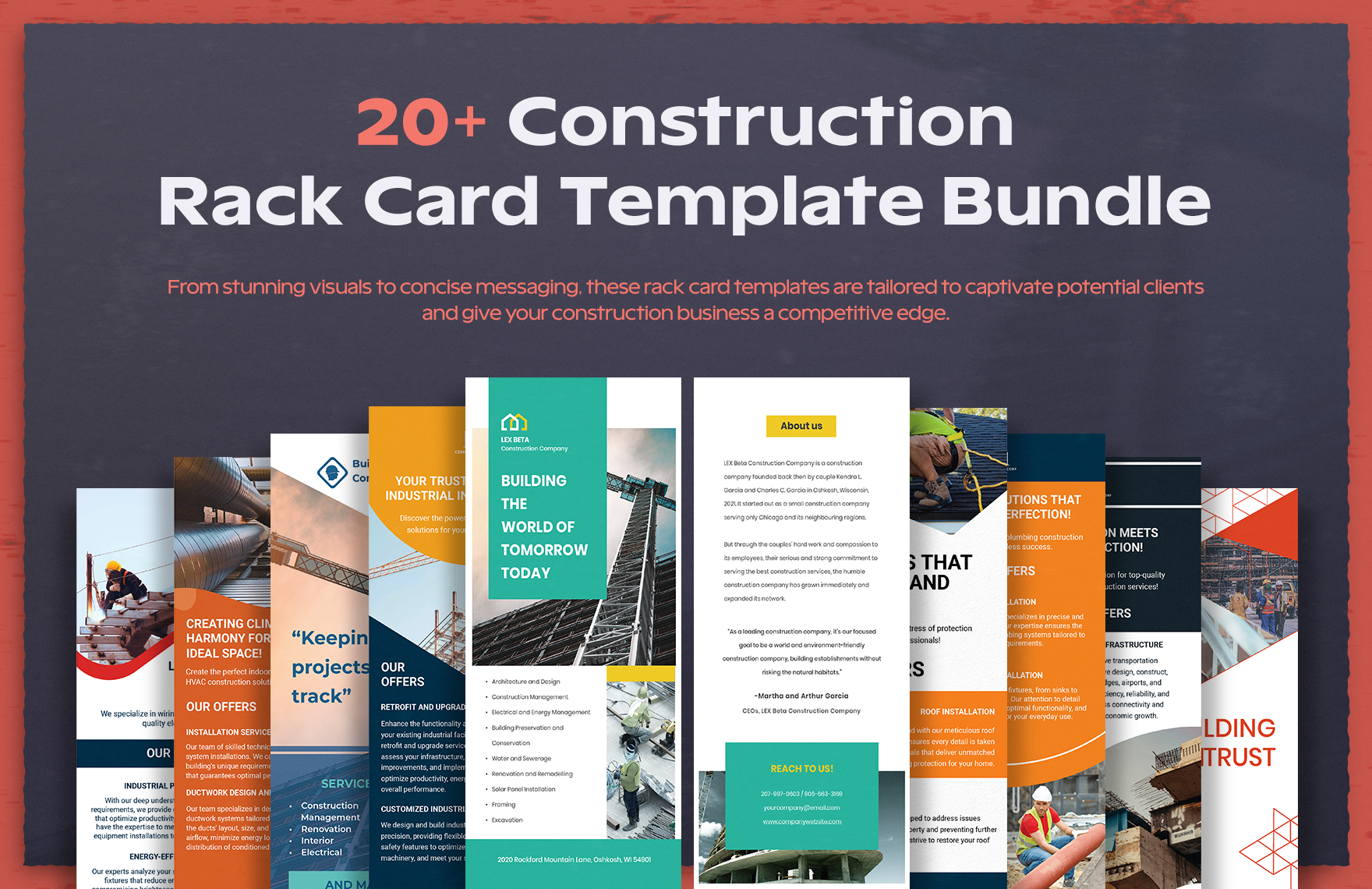 20+ Construction Rack Card Template Bundle in SVG, PNG, PSD, Illustrator, Word - Download | Template.net