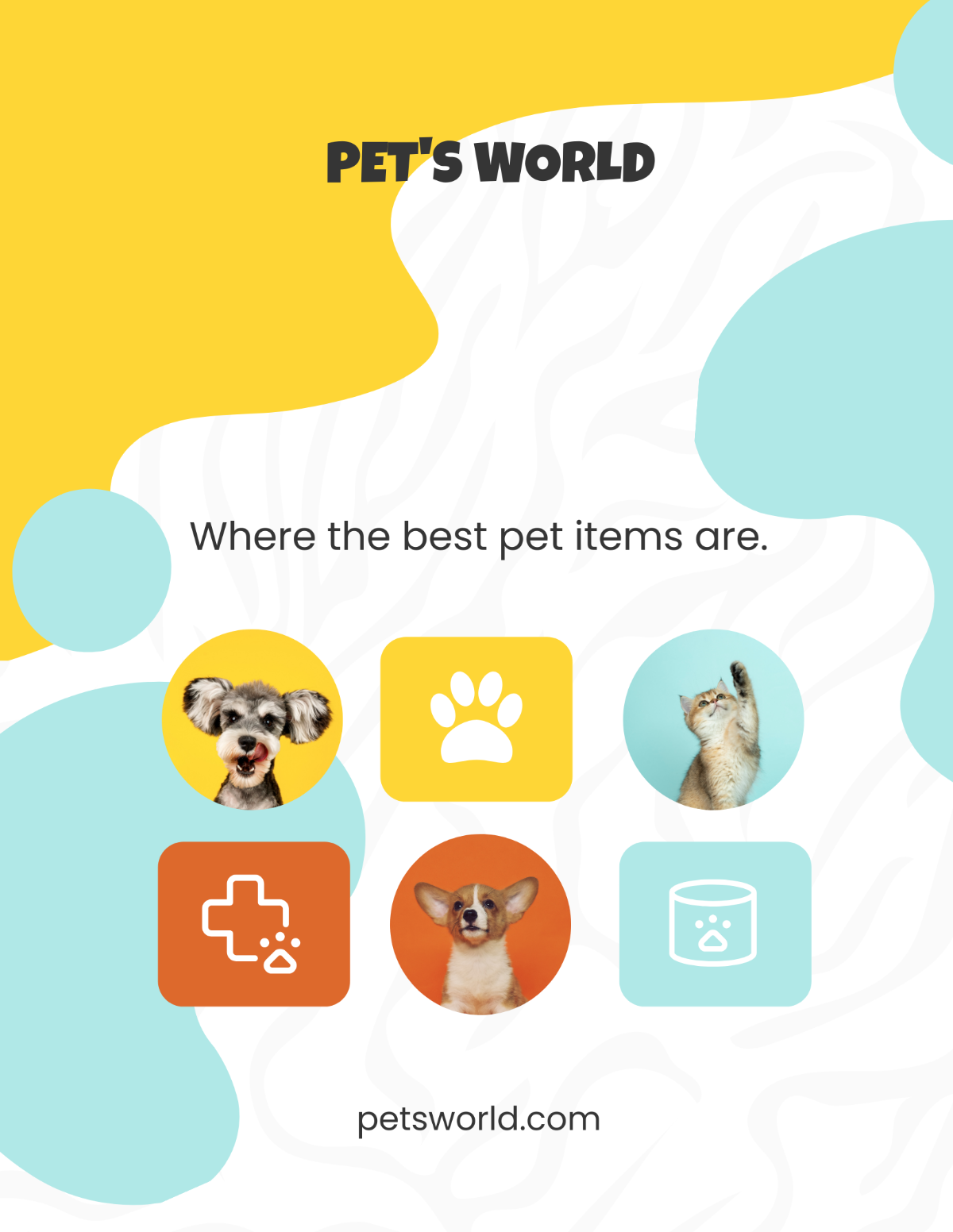 Pet Ecommerce Store Flyer Template - Edit Online & Download