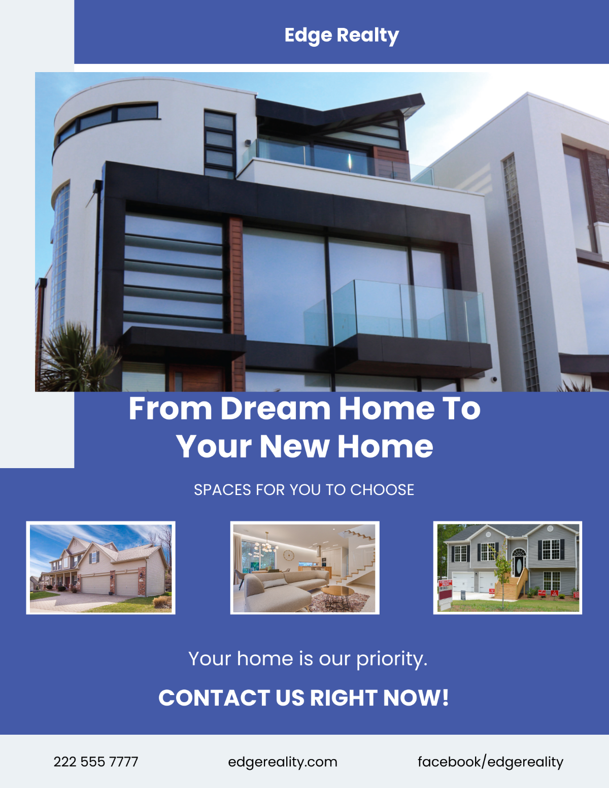 New Home Agent/ Agency Flyer Template - Edit Online & Download