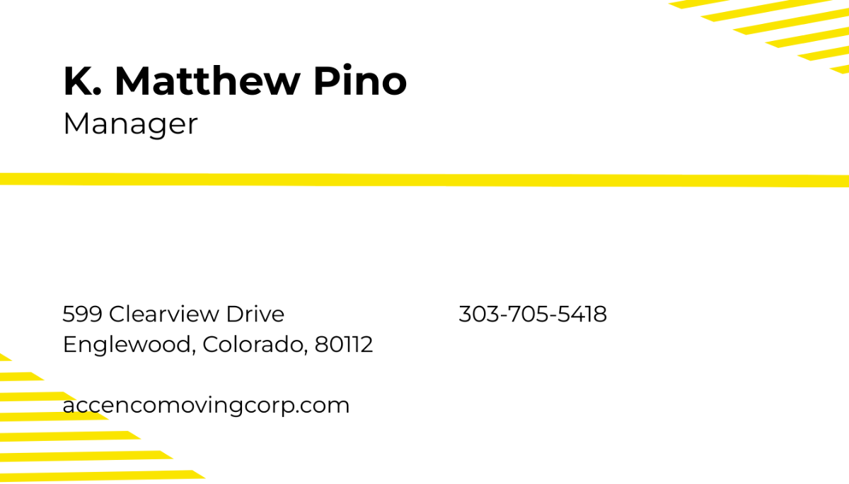 Moving Company Business Card Template - Edit Online & Download