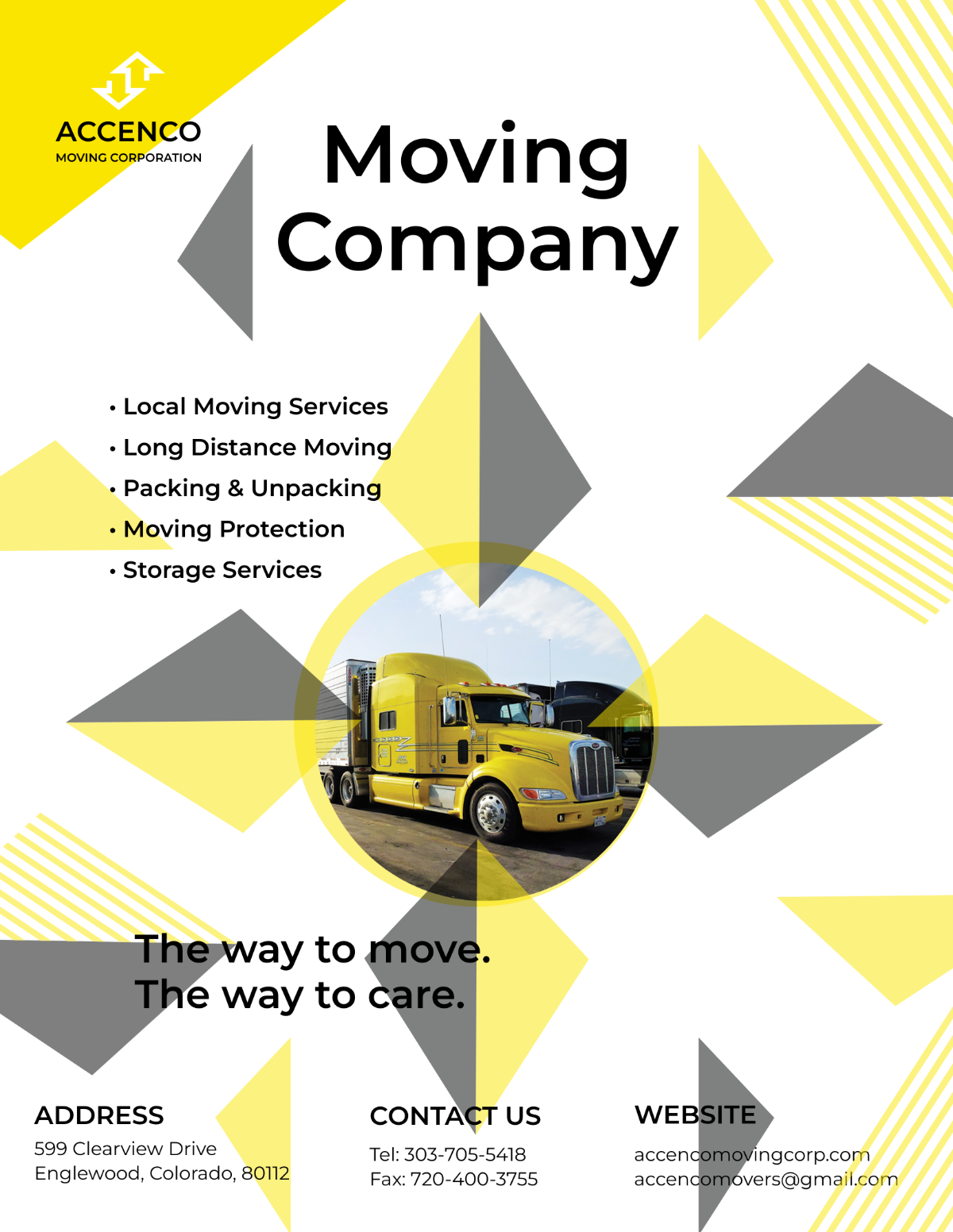 Movers & Moving Company Flyer Template - Edit Online & Download