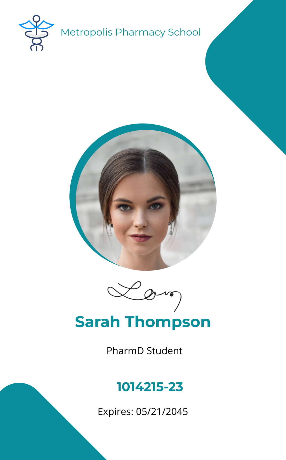 Pharmacy School ID Card Template - Edit Online & Download