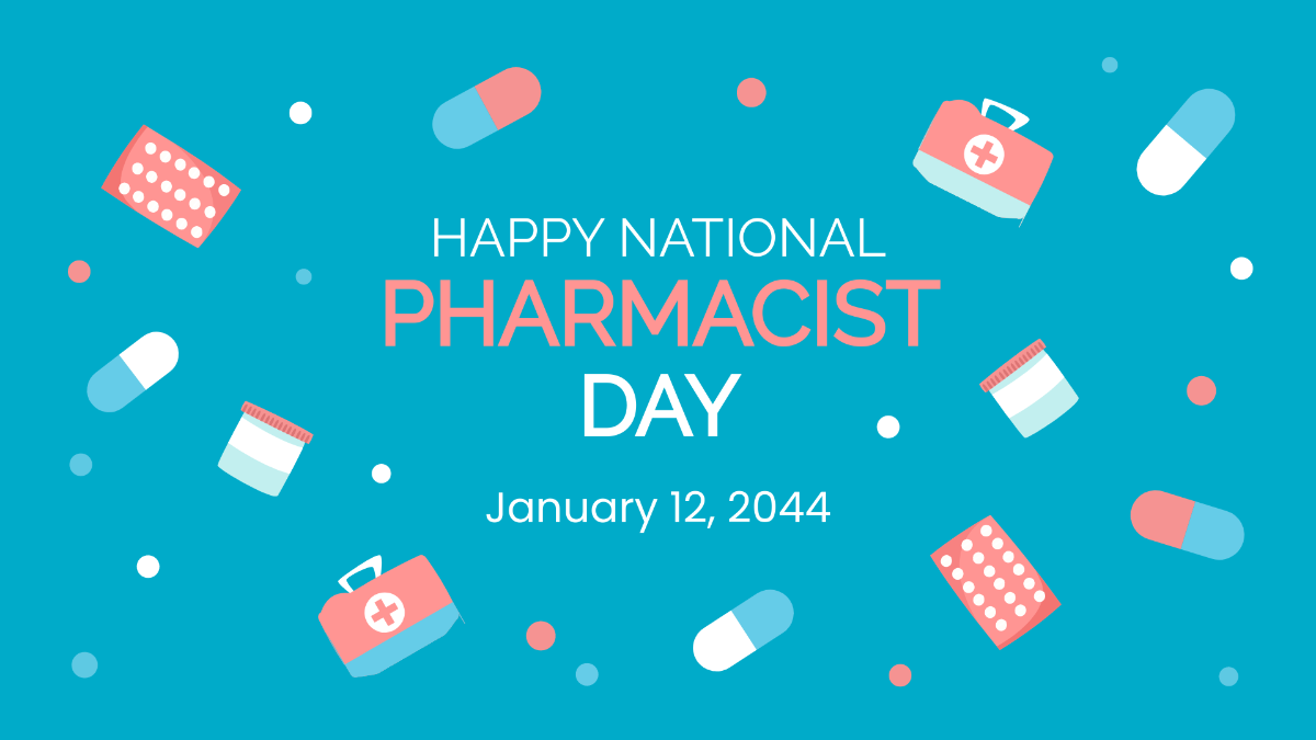 National Pharmacist Day Wishes Background Template - Edit Online & Download