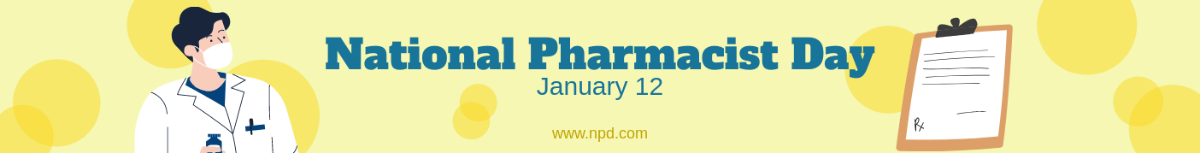 National Pharmacist Day Website Banner Template - Edit Online & Download