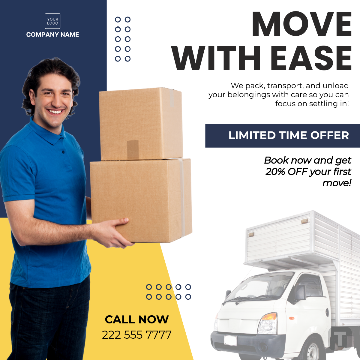 Moving Company Social Media Post Template - Download | Template.net