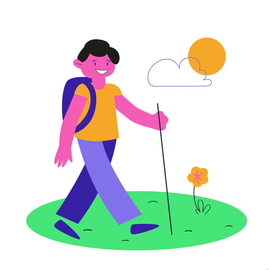 Hiking Illustration in Illustrator, SVG, JPG, EPS, PNG - Download | Template.net