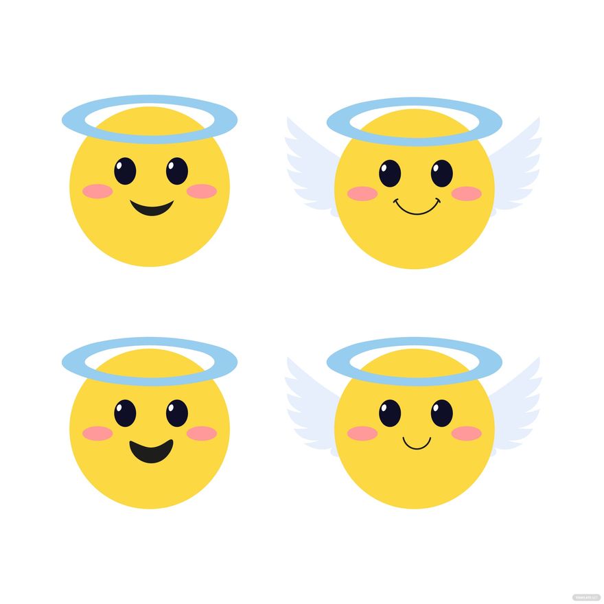 Angel Smiley Vector in Illustrator, SVG, JPG, EPS, PNG - Download | Template.net