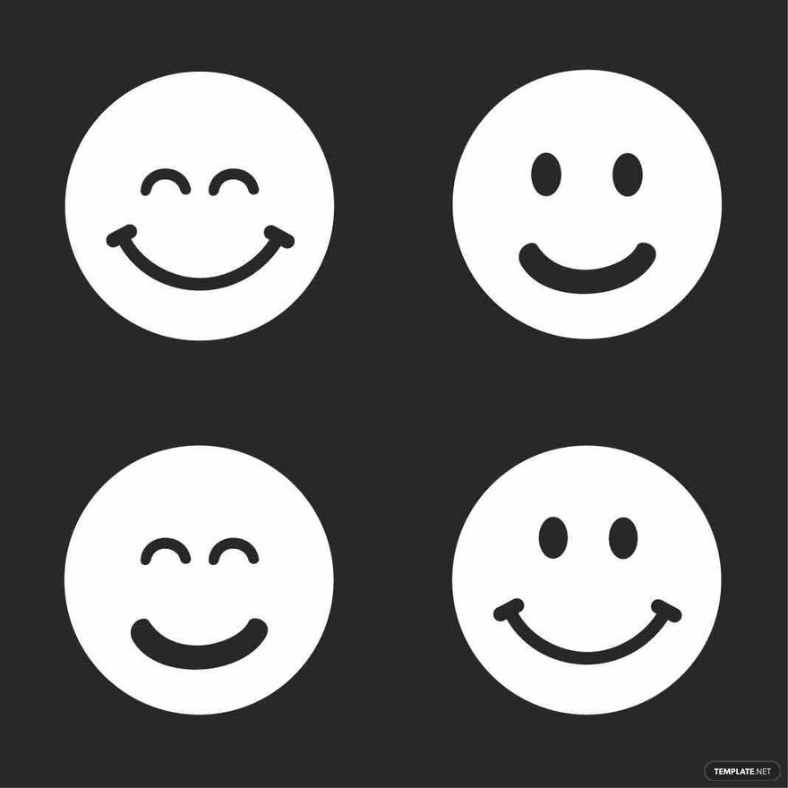 White Smiley Vector in Illustrator, SVG, JPG, EPS, PNG - Download | Template.net