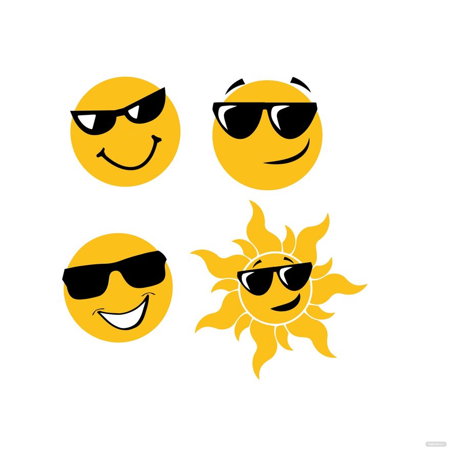 Smiley Face Sunglasses Vector in Illustrator, SVG, JPG, EPS, PNG - Download | Template.net