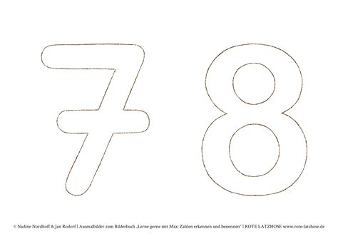 Zahlen Vorlage Ausdrucken Schablonen Ausschneiden Zahlenschablonen