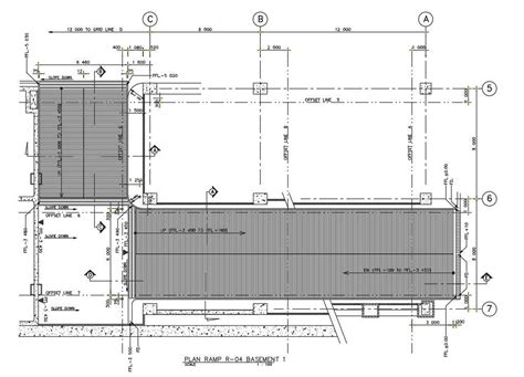 Ramp Down For Basement Plan Cad Drawing Dwg File Cadbull