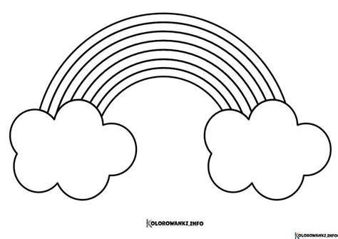 Tęcza Kolorowanki Do Druku Szablony Malowanki Rysunki