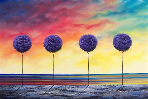 Bing Art By Rachel Bingaman Abstract Landscape Painting Lollipop Tree