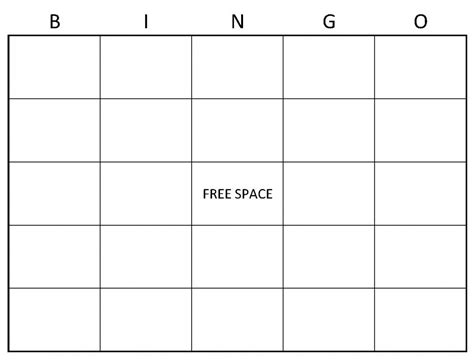 Free Printable Blank Bingo Cards Free Printable