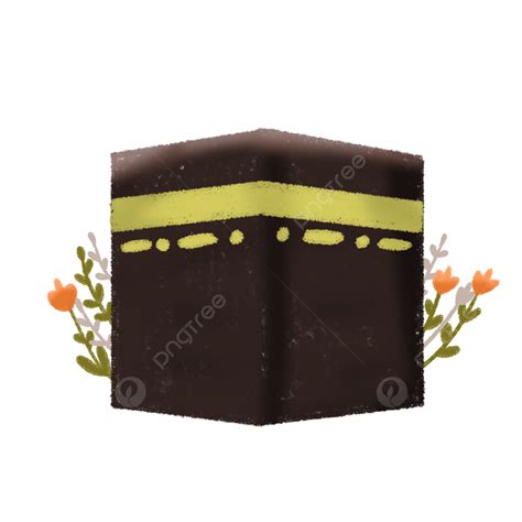 Kaaba Png Image Muslim Kaaba Illustration With Flower Kaaba Muslim