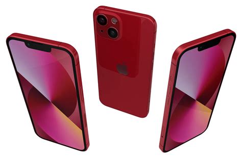 Apple Iphone 13 Red 3d Model By Reverart