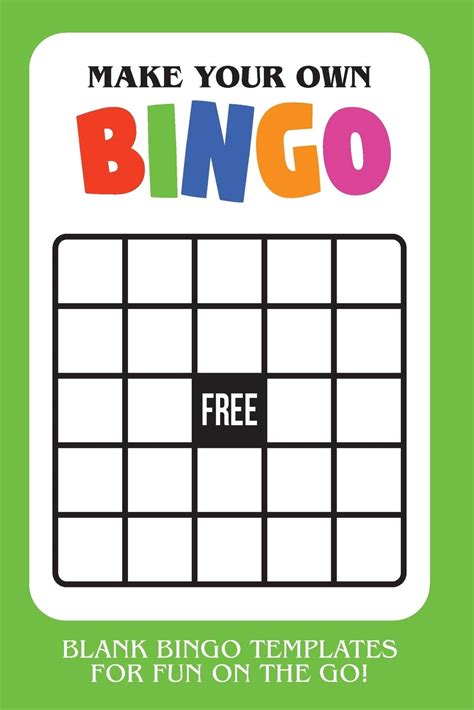 Blank Bingo Game Printable For Kids